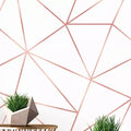 Papel De Parede Adesivo De Parede 5metros x 0,45cm Geometrico Para Decoração De Quarto Sala Zara Rose Silver